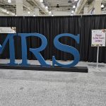 Fall MRS sign at conference in exhibition hall