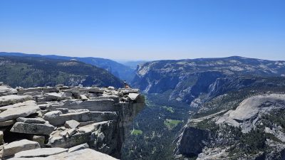 Panoramic View of Yosemite Valley from the top of half dome